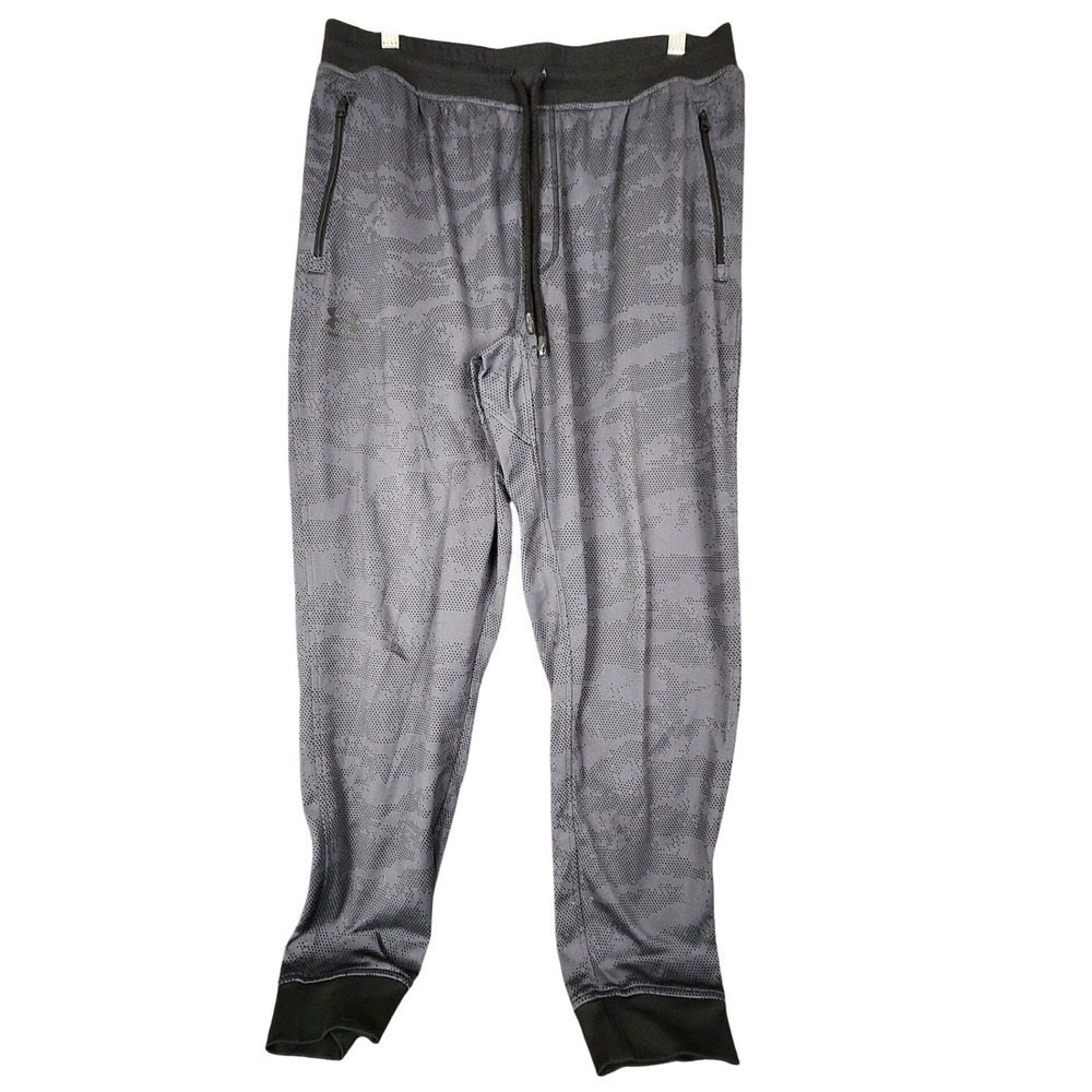 Under Armour Mens‎ XL Gray Camo Jogger Sweatpants Athletic Training Workout
